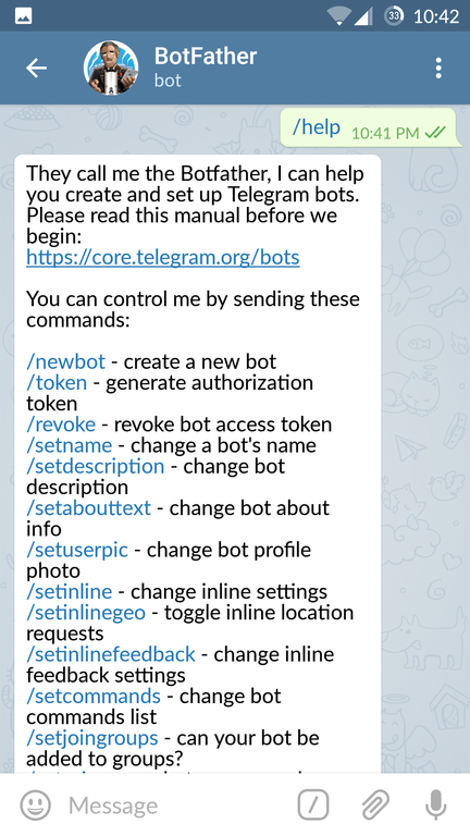 Create Telegram Bot Tutorial Galadock